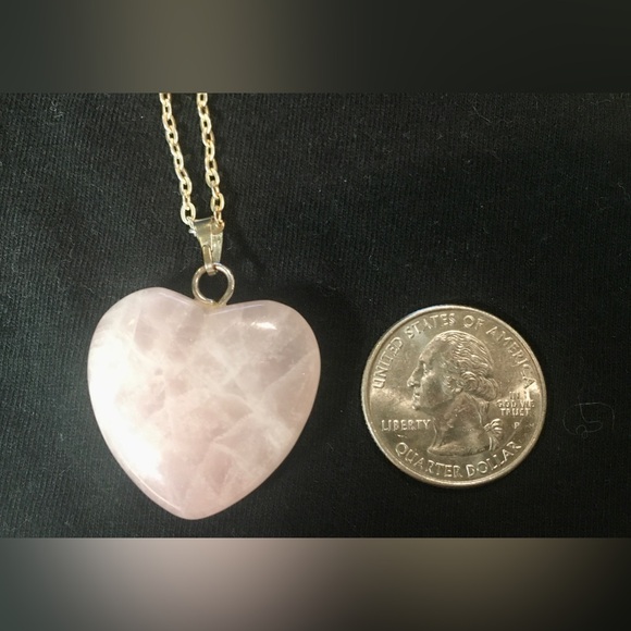 Rose Quartz Crystal Pendant & Chain - Picture 7 of 11